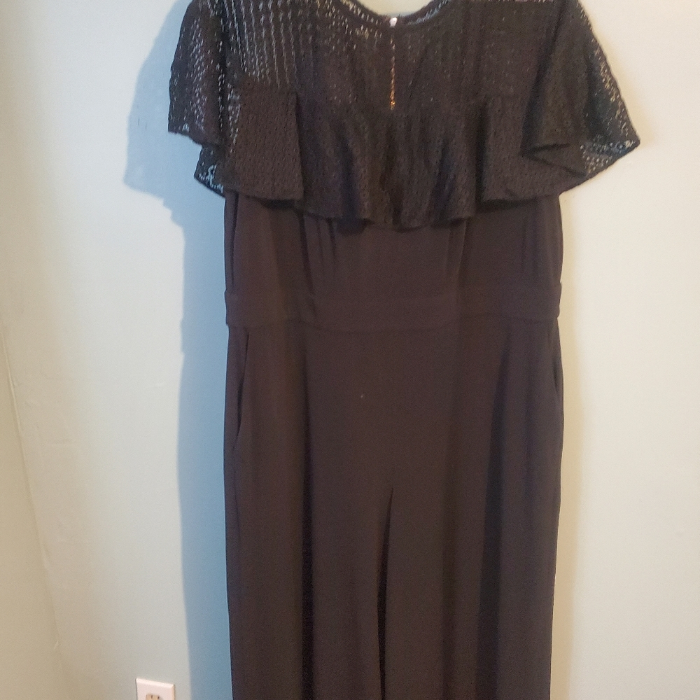 Black with lace jumpsuit Lane Bryant